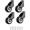 Qomcsrl 4-Pack 2 Pollici Anti-Sag Ruote per Cancelli, Supporto Inferiore Della Porta con Rulli per Riparare Porte In Legno Che