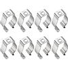 PATIKIL 12pz T8 U Clip Supporto Staffa Lampada Tubo Supporto Sostituzione | Nichel Manganese Acciaio, Montaggio, per LED Luce Tubo Fluorescente