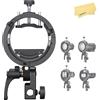 GODOX S3 Supporto per Flash Speedlite con Attacco Bowens per Godox V1 V100 V1Pro V860III TT350 AD100 AD200 AD300,Supporto Tipo S,Controllo Preciso Dell'inclinazione,Staffa S2 Versione Aggiornata