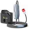 WISSENERGY Cavo Ricarica Auto Elettrica Tipo 2 da 11KW con Spina CEE, Stazione di Ricarica Wallbox Mobile Trifase 16A per Veicoli Elettrici EVSE, IEC 62196-2, 6 Metri