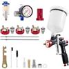 LitOrange R500 LVLP - Kit pistola a spruzzo ad aria per auto e casa, pittura fai da te, ugelli da 1,3/1,5/1,7/2,0 mm, con accessori per spruzzatore di vernice