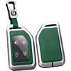 TECART Custodia intelligente per chiave auto, adatta per Volvo CARGO 555 FH16 FM FH EVRO Truck modello in pelle portatile cover portachiavi accessori chiave A 4 tasti, argento verde, 4-Taste