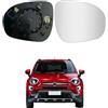 TUTTO PER QUATTRO Vetro Specchietto Retrovisore Per Fiat 500X 2015-, Termico, Con Funzione Sbrinamento, TUTTO PER QUATTRO (Destro)