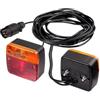 Generico Kit 2 Fanali Fari Posteriori 12V 4 Funzioni con Cavo 7.5m Spina 7 Poli Luce Stop Posizione Targa Indicatore di direzione Per Rimorchio Roulotte Portabiciclette Veicoli Agricoli Omologati E24