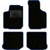 QUEMAR Tappetini Auto per Golf IV 1997-2006, Bordo Blu, 0 Ricami | Kit Tappeti Moquette e Gomma su Misura / Set 2 Anteriori + 2 Posteriori / Ricami e Colori Personalizzati / Antiscivolo