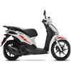 Generico Kit adesivi Compatibili con Piaggio Liberty 125 ABS decal grafica completa carene laterali ruote cerchi scegli colore -KIT A- Cod. 2060 (032 Rosso)