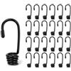 TVNYOUJIA 25 Pz Ganci a Spirale per Corda Elastica 9mm | Ganci Elastici per Corde Elastiche, Gancio per Corda di Gomma, Gancio a Spirale in Metallo per Teloni Moto Auto Camion