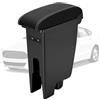 NTLTPYY Bracciolo per auto per Peugeot 107 Citroen C1 Toyota Aygo Etios, organizer per console centrale con doppio scomparto, 3 porte di ricarica, copertura estensibile e bracciolo (31 x 12,5 x 41 cm)