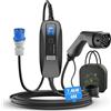 WISSENERGY Tipo 2 Caricabatteria da Auto Elettrico, 7,4 kW Corrente commutabile [ 16 A | 24 A | 32 A | 6 m ] Cavo di Ricarica per Auto Elettrico, Impermeabile IP66, Stazione di Ricarica per EV&PHEV
