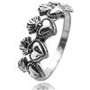 Handmade ANELLO SACRI CUORI, in Argento 925 anticato, REALIZZATO SU MISURA, completo di scatola regalo