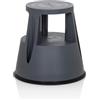 hjh OFFICE TIO-M I 830001 - Sgabello in plastica con base di elefante, certificato T?V, altezza 42 cm, portata fino a 150 kg, con ruote, colore: Grigio