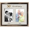 Lawrence Frames Cornice portafoto per 50° anniversario in metallo con perline dorate, 4 x 6