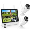 ANNKE Kit di Sorveglianza Wifi 3MP con Schermo LCD da 7", NVR WiFi 4CH 5MP | Tou