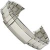 ROUHO 19mm Argento Ricambio Bracciale Orologio Acciaio Inossidabile Chiusura Deployante Cinturino Orologio Compatibile con Seiko Sxns80 Snxs79 Snxs79k Snxs77k Snxs73