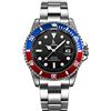 Alienwork Orologio Uomo Donna Argento Bracciale in Acciaio Calendario Data Nero Elegante