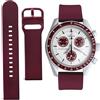 Ocdin Cinturino di ricambio per orologio Omega X Swatch Moonswatch Speedmaster 20 mm a sgancio rapido in gomma (Plutone)