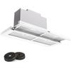 Klarstein Cappa Aspirante a Incasso, Cappa Cucina con Filtro, Cappa Cucina in Alluminio Lavabile in Lavastoviglie, Cappa Incasso con Flusso d'Aria 640m³/h, LED, Cappa Filtrante con Touch Control