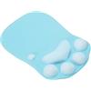 PATIKIL Tappetino Per Mouse In Gel Con Supporto Per Polso Azzurro Chiaro | Tappetino Ergonomico Zampa Di Gatto Comodo Schiuma Memory Base Antiscivolo Morbido, Per Computer Laptop Ufficio