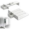 Wapasezyar Supporto per PC sotto scrivania, supporto per computer senza foratura, portata 18 kg, supporto per computer da scrivania regolabile (65 x 45 mm) (bianco)