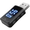 BaZuyunMd Adattatore Bluetooth 5.3 per auto con trasmettitore FM, trasmettitore USB Bluetooth per chiamate in vivavoce e streaming musicale, nero
