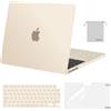 MOSISO Custodia Compatibile con MacBook Air 13 Cover M5 M4 M3 M2 2026-2022 | Case&Copritastiera&Pellicola&Borsa per MacBook Air 13,6'' display Liquid Retina A3449 A3240 A3113, Galassia
