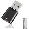 JIXLOUR Chiavetta Bluetooth per PC, Adattatore USB Bluetooth 5.3 Compatibile con PS4/PS5/Switch Console, Trasmettitore Ricevitore Bluetooth Bassa Latenza per Windows/Cuffie, Velocità di Trasferimento