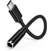 GiGreen Adattatore da USB C a jack da 3 5 mm a USB C, adattatore per cuffie con chip DAC, tipo C aux Audio Adapter per Samsung Galaxy S25/S24/S23 Ultra/A55/A35/A16/Note 20, iPhone 16/15/Pro Max/Pro/Plus