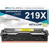 LCL 219X (Con CHIP) Giallo Cartucce di Toner Compatibile per HP 219X 219A | W2192X Sostituzione per HP Color LaserJet Pro MFP 3302FDW 3302SDW 3302FDN 3302FDNG 3302FDWG 3302SDWG 3202DW 3202DN(1-Pack)