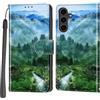 Haninsuze Cover per Samsung Galaxy S24 Plus, Portafoglio PU Pelle, Foresta | Interno TPU Antiurto, Anti-Graffio, Fessura per Schede, Supporto Stand, Design Libro, Flip