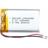 EFASO Batteria ricaricabile ai polimeri di litio da 3,7 V 1000 mAh 603048, batteria di ricambio per prodotti elettronici fai da te, immagazzinaggio di energia mobile