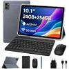 BESTTAB Android Tablet 10 Pollici con Tastiera, 24GB+256GB/2TB