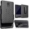 Nakedcellphone Case with Clip for BlackBerry Passport, Nakedcellphone Black Kickstand Cover + Belt Hip Holster Combo for BlackBerry Passport (ONLY for AT&T Version, SQW100-3)