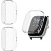 HOMTERN Confezione da 3 custodie protettive compatibili con Amazfit GTS 4 Mini, in morbido poliuretano termoplastico leggero, a prova di cadute, antigraffio, flessibile, copertura completa, confezione