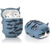 YIGEYI Airpods - Custodia in silicone compatibile con gli Airpods 1 e 2 custodia per cartoni animati 3D, simpatica e divertente [serie di animali da compagnia papà] (gatto blu)