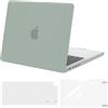MOSISO Custodia Compatibile con MacBook Pro 14 Cover M5 M4 M3 M2 M1 2026 | Case&Copritastiera&Pellicola per 2025-2021 A3427 A3426 A3434 A3112 A3185 A3401 A2918 A2992 A2779 A2442, Verde Antico