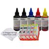 INK BELLIVE KIT 5 CARTUCCE RICARICABILI CON CHIP AUTORESET + 5 X 100ML INCHIOSTRI DI RICARICA PER CANON CLI-521 / PGI-520 COMPATIBILE CON STAMPANTE CANON iP 3600 / iP 4600 / MP 540 / MP 620 / MP 630 / MP 980 / MX 860 / MP 550 / MP 560 / MP 640 / MP 990 …