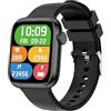 zaisia Smartwatch Uomo Donna, 1.85 Orologio Smartwatch con Chiamare/Rispondere, Molteplici modalità Sportive con Contapassi/Sonno/Cardiofrequenzimetro, IP68 Smart Watch per Andorid iOS