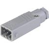 Hirschmann 932 143-106-1 Connettore di alimentazione STAS Spina dritta Tot poli: 3 + PE 16 A Grigio 1 pz.