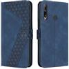 OKZone Cover per Huawei Y7P /P40 Lite E, Custodia in PU Pelle per Huawei Y7P /P40 Lite E, Custodia a Libro Protettiva Folio Portafoglio con Chiusura Magnetica Wallet Case Flip Cover (Blu)