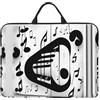XTYGETY Custodia per computer portatile da 14 pollici con stampa di note musicali in bianco e nero per viaggi quotidiani e viaggi di lavoro e pendolarismo