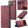 WJXEXRS Cover per cellulare Xiaomi 17T Pro 5G, Custodia in Pelle Xiaomi 17T Pro Supporto Slot, Portafoglio Antiurto Pieghevole Kickstand Magnetica Porta Carte Flip telefono Case - Vino Rosso