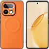 linsuyu Cover Compatible con Realme 16 Pro 5G Supporto magnetico per auto, custodia in pelle PU goffrata + TPU Yellow