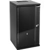 HMF 63412-02 Armadio di rete, armadio server 10 pollici | 12 U | profondità 300 mm | completamente assemblato | porta in vetro | nero