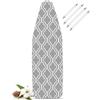 LaFleurs Copriasse da Stiro 150x50, Cotone Copri Asse Ferro da Stiro per Ferri a Vapore, 4 Misure, Copertura Asse da Stiro per 145-150cm x 45-50cm Asse da Stiro, Stiratura Rapida, XXL
