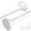 Zourglow Bastone Tenda Doccia Senza Forare Acciaio Inossidabile 85-285cm | Estensibile Bastone Tenda a Pressione Antiruggine e Antiscivolo, Bastoni Tende per Bagno, Tendaggi, Finestre, Armadio