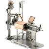 Steelman24 I Omini di Viti Anestesista con Piastra di Incisione Personale I Idee Regalo Originale I Soprammobili in Metallo I Modellino