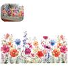 Lynqvor Adesivi per finestre FIORI in VASI colorati decorativi I Decorazioni (30 x 60 cm), Decorazioni per Cameretta, Camera da Letto, Bagno, Cucina, Adesivi Riutilizzabili e Facili da Applicare
