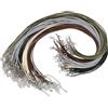 Jesustree Cordoncini per Collana, 50 Pezzi 2mm Laccetto Collana Cerato con Chiusura, Tondo Laccio per Ciondoli per Collane Bracciali Perline Crezione Gioielli Artigianato Fai da Te