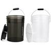 BenBow Set di 2 secchi trasparenti BenBow da 20 litri per detailing con filtro per sporco bianco e nero, universale