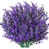 Xiaomoyu 6 fiori di lavanda artificiali, piante artificiali decorative, in plastica, per interni ed esterni, resistenti ai raggi UV, per casa, camera da letto, giardino, ufficio, erba, decorazione da tavolo